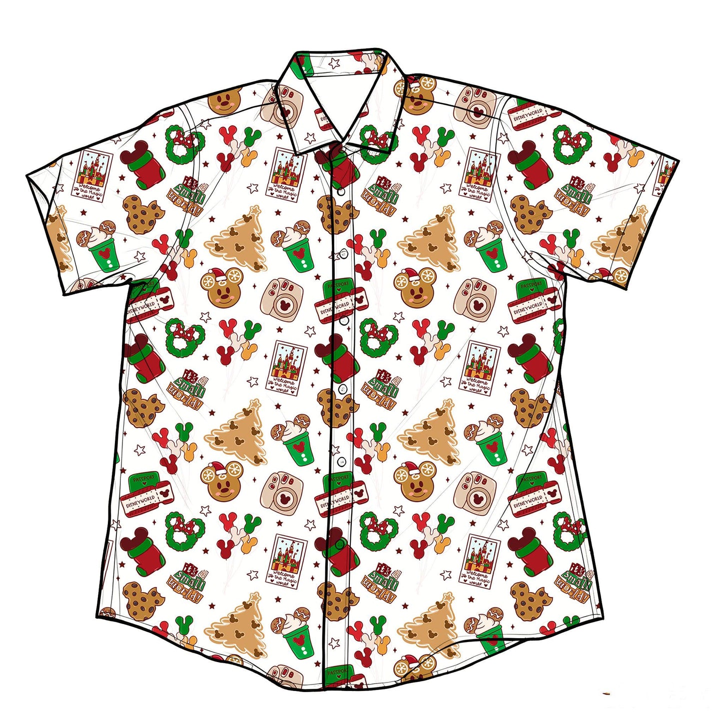 Cookies and Cocoa" Performance Button Down Dri-Fit shirt (Pre-Order)