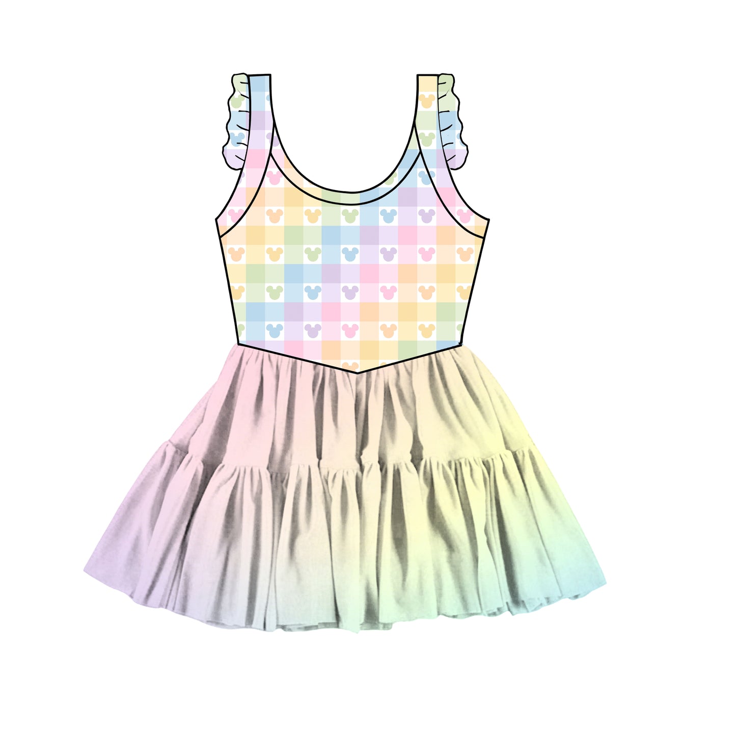 Rainbow Wishes & Disney Kisses" Tulle Twirlie (Pre-Order)