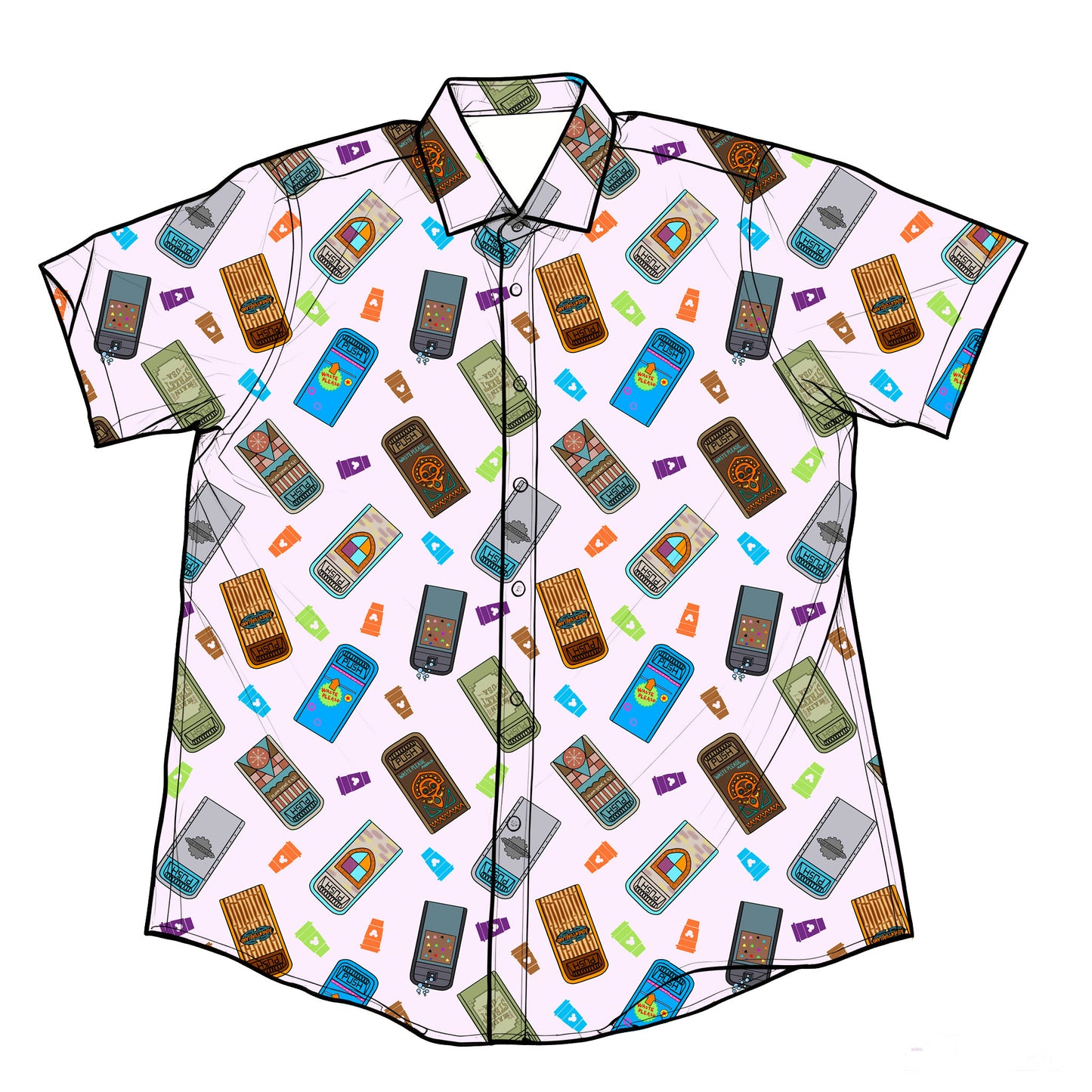 “Bin There, Snacked On That” Performance Button Down Dri-Fit shirt  (Pre-Order)