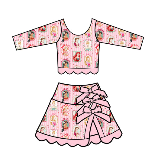 “Portraits & Peppermint”   
Long Sleeve Tutu Set (Pre-Order)