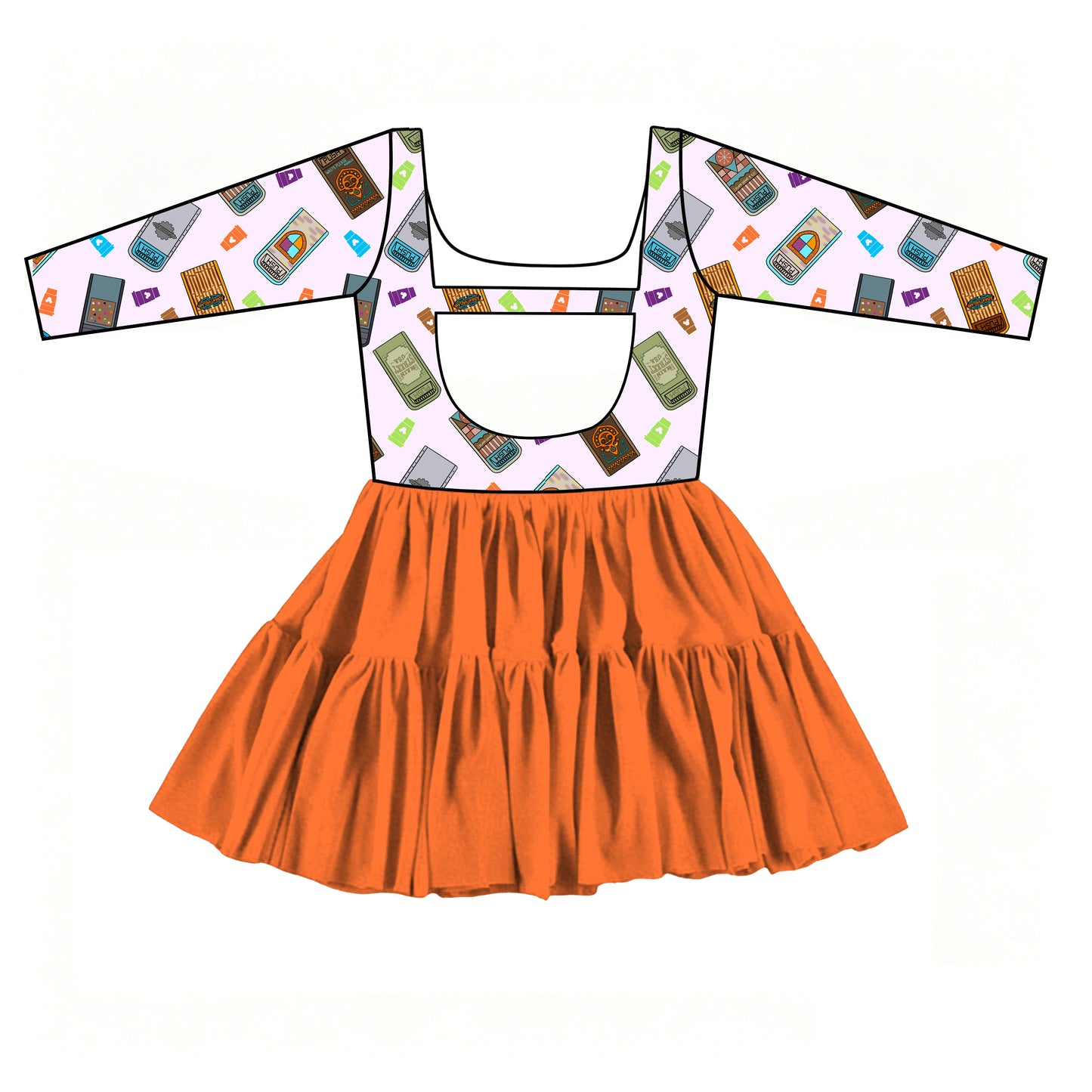 “Bin There, Snacked On That"  Long Sleeves Tulle Twirlie (Pre-Order)