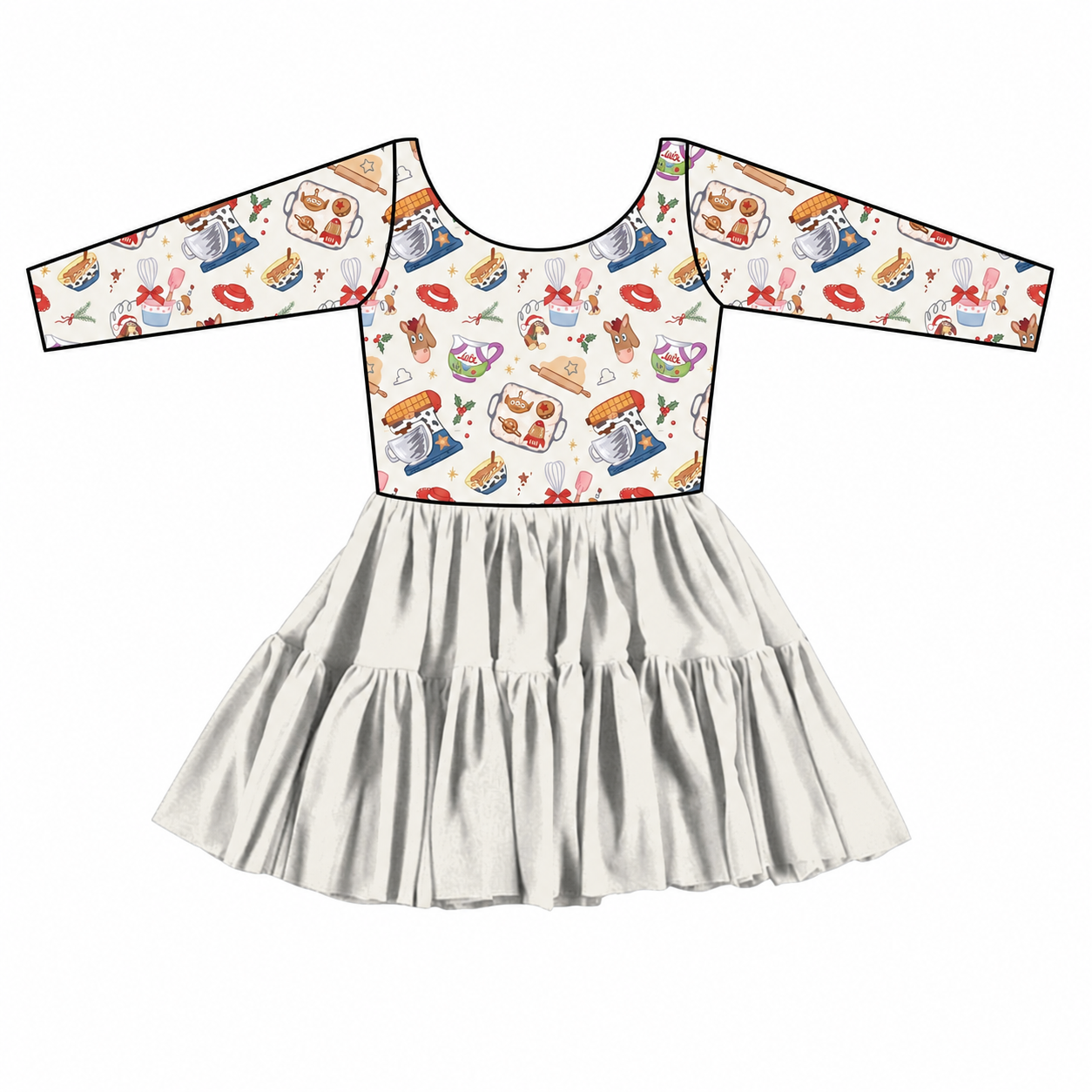 “Around The World and Beyond” Long Sleeves Tulle Twirlie (Pre-Order)