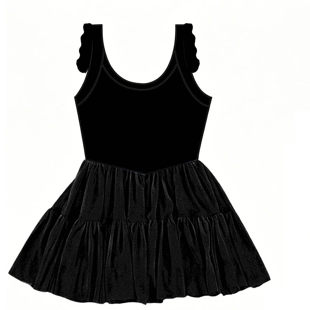 Solid Onyx Twirlie Dress  (Pre-Order)