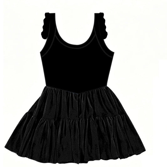 Solid Onyx Twirlie Dress  (Pre-Order)