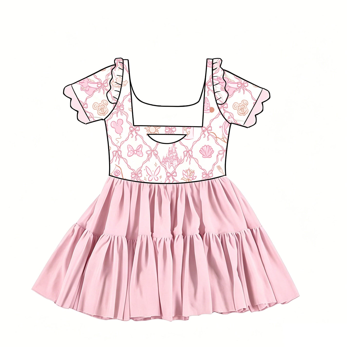 Happily Ever After Tulle Twirlie with Short Sleeves (Pre-Order)