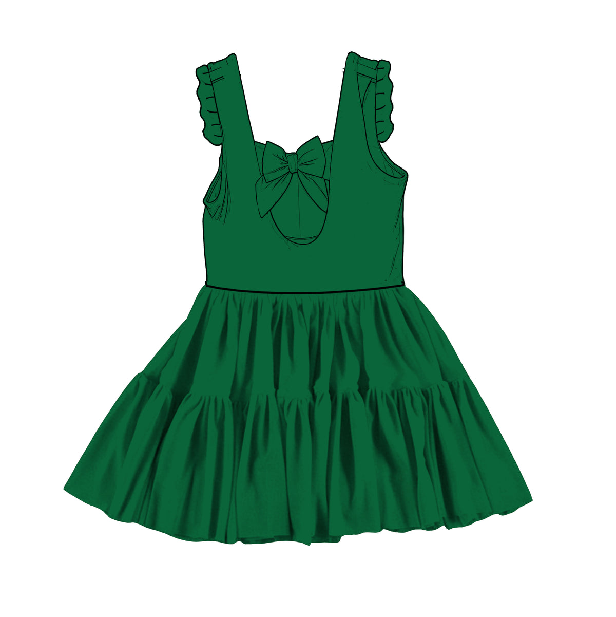 “Solid Evergreen” Tulle Twirlie  (pre-order)