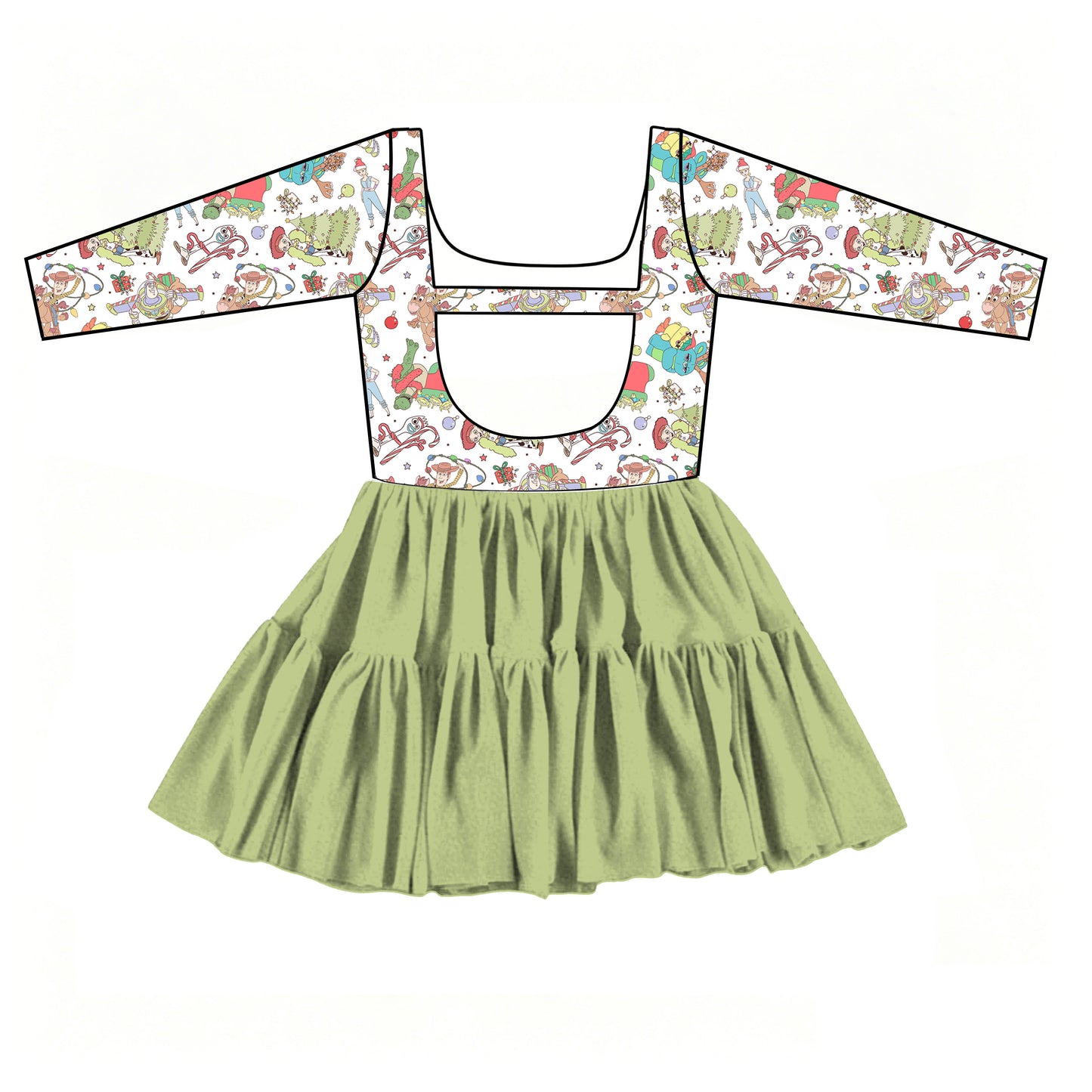 “To Infinity and Christmas” Long Sleeves Tulle Twirlie (Pre-Order)