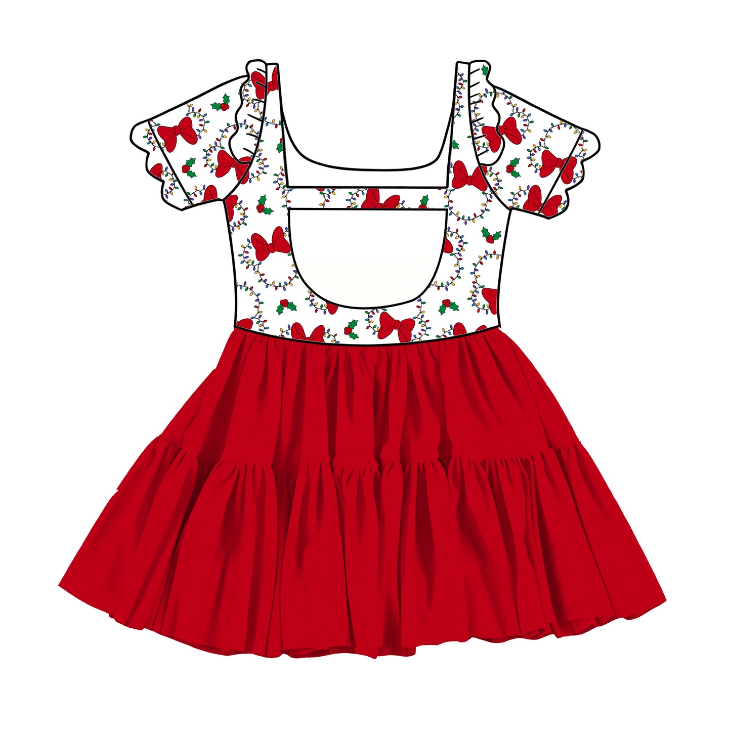 “Holly Jolly Magic”
Scalloped Short Sleeve Tulle Twirlie (Pre-Order)