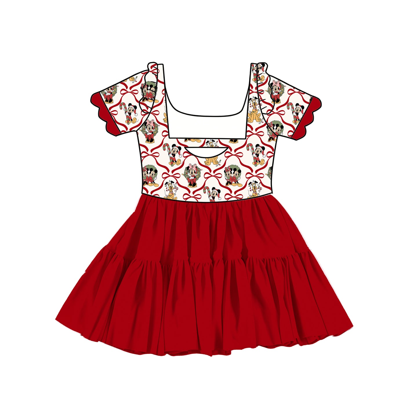 Wrapped In Magic Twirlie With Scalloped Short Sleeves (Pre-Order)