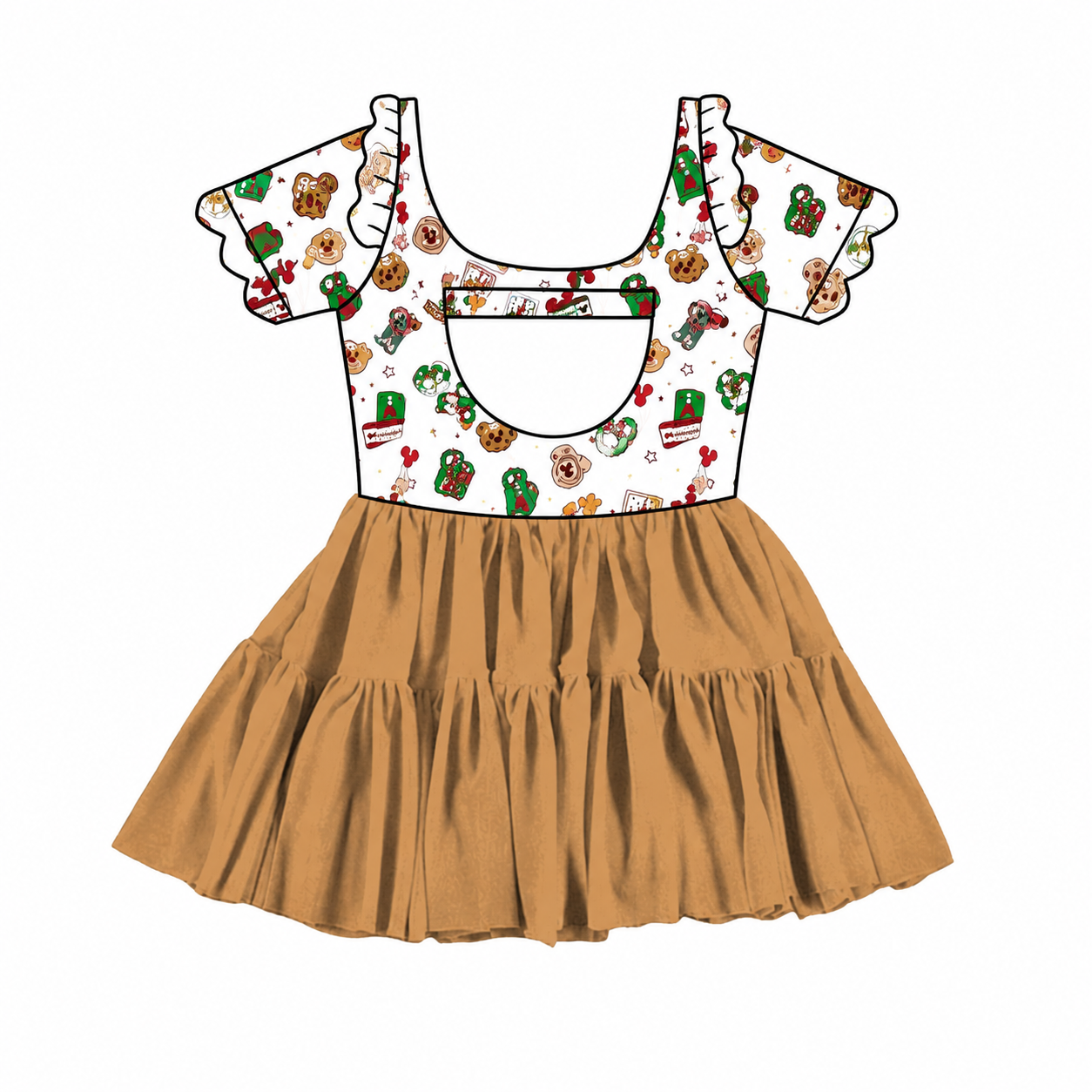 “Cookies and Cocoa”
Scalloped Short Sleeve Tulle Twirlie (Pre-Order)