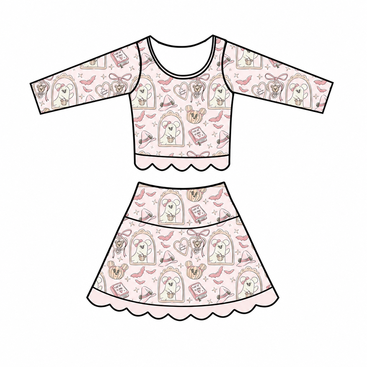 “Boo-Tiful Spirits”   
Long Sleeve Tutu Set (Pre-Order)