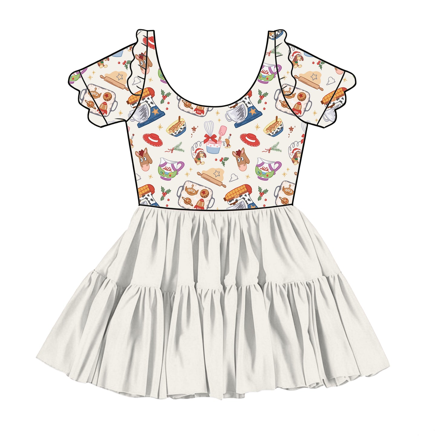 “Around The World and Beyond”  Short Sleeve Tulle Twirlie (Pre-Order)
