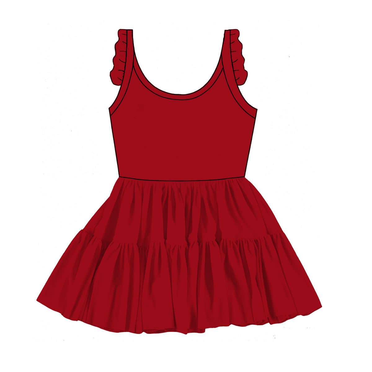 “Solid Christmas Burgundy” Tulle Twirlie  (pre-order)