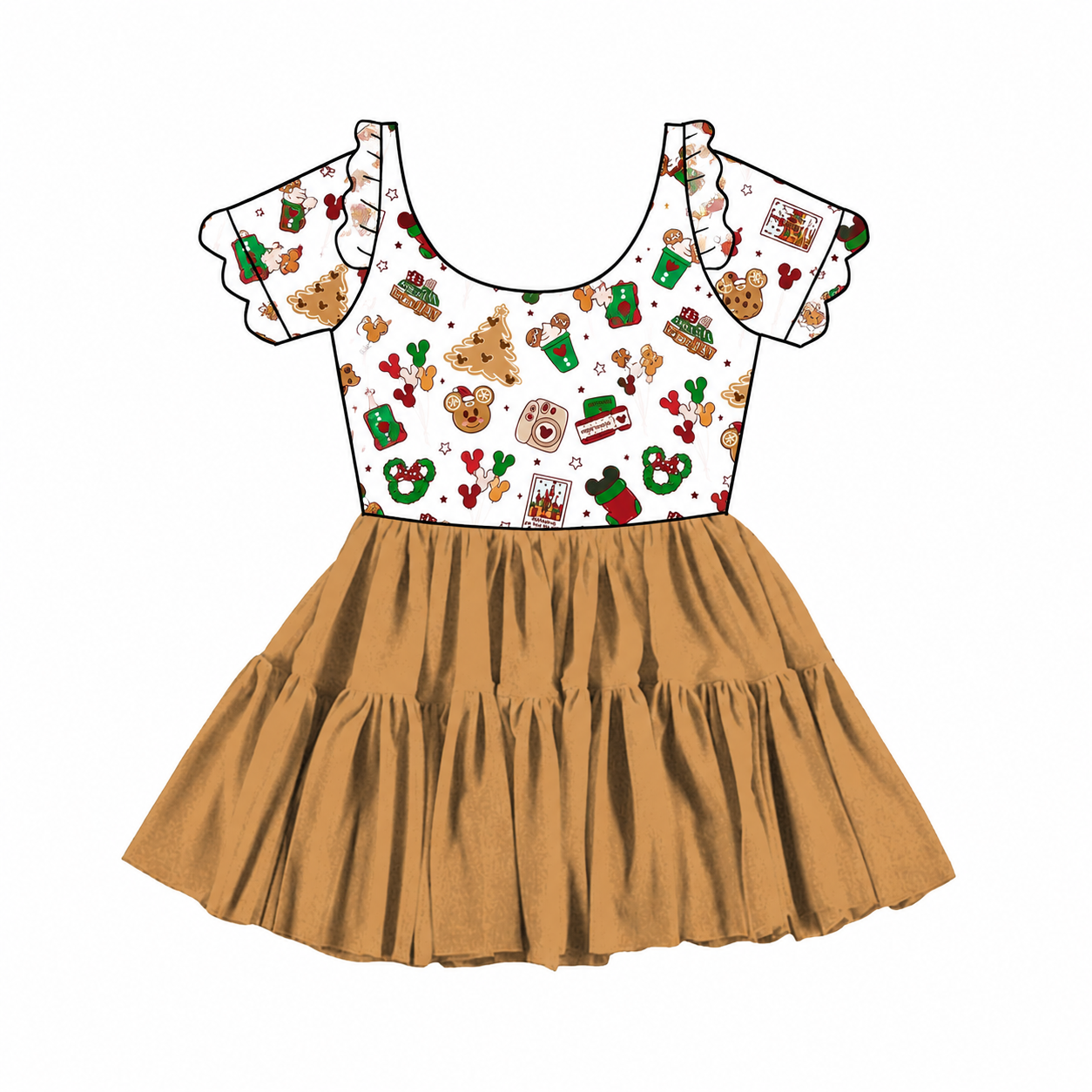 “Cookies and Cocoa”
Scalloped Short Sleeve Tulle Twirlie (Pre-Order)