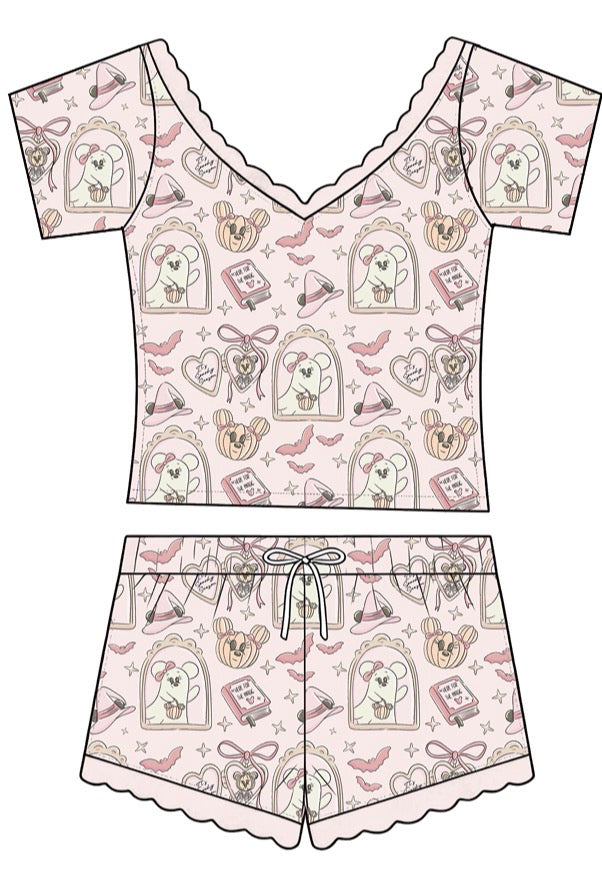 “Boo-Tiful Spirits”   
2 Pc NEW Short Sleeve  Sleepie Set (Pre-Order)