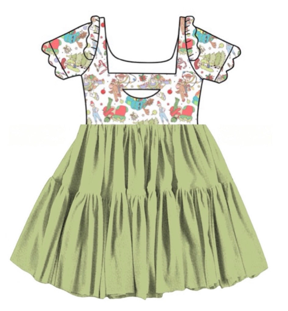 “To Infinity and Christmas”
Scalloped Short Sleeve Tulle Twirlie (Pre-Order)