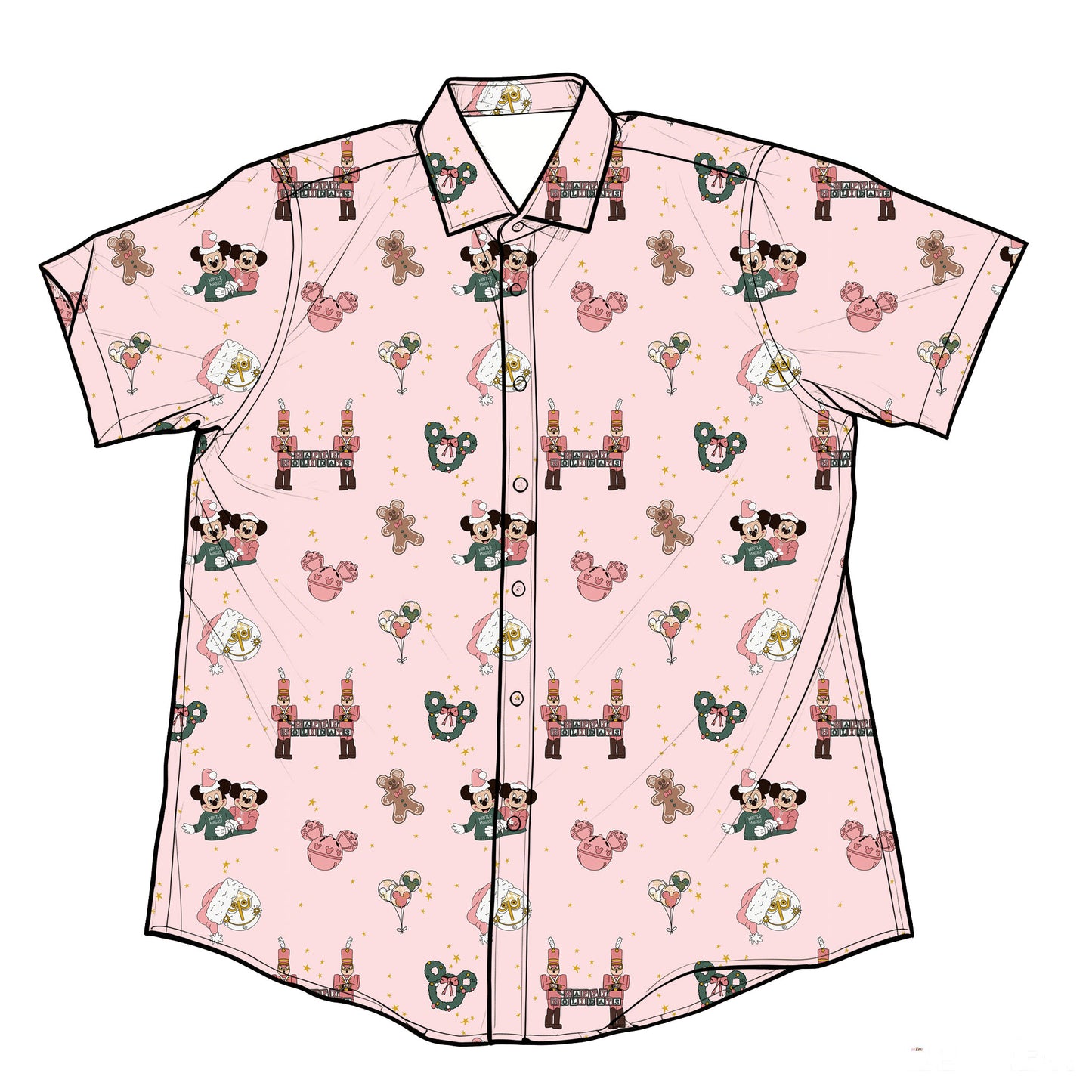 Sugarplum Magic Performance Button Down Dri-Fit shirt  (Pre-Order)