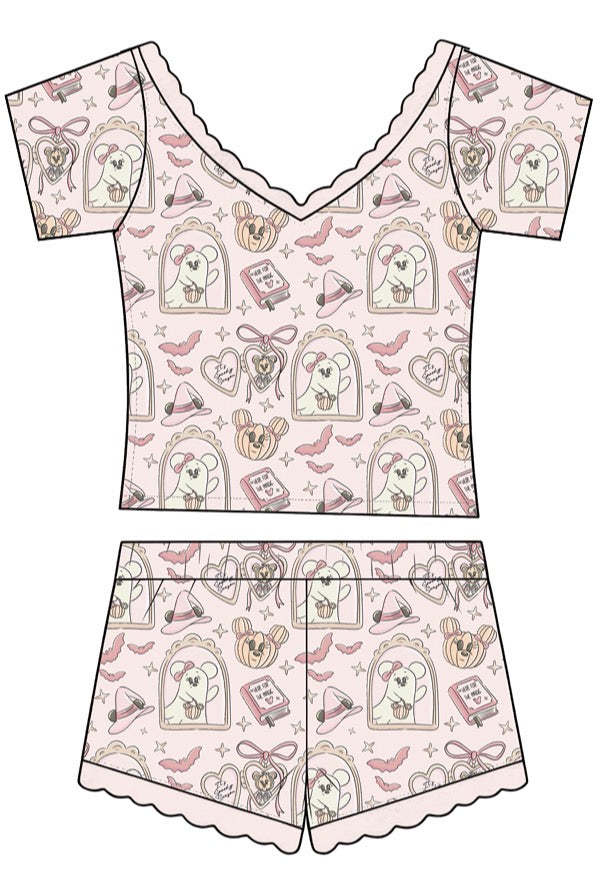 “Boo-Tiful Spirits”   
2 Pc NEW Short Sleeve  Sleepie Set (Pre-Order)