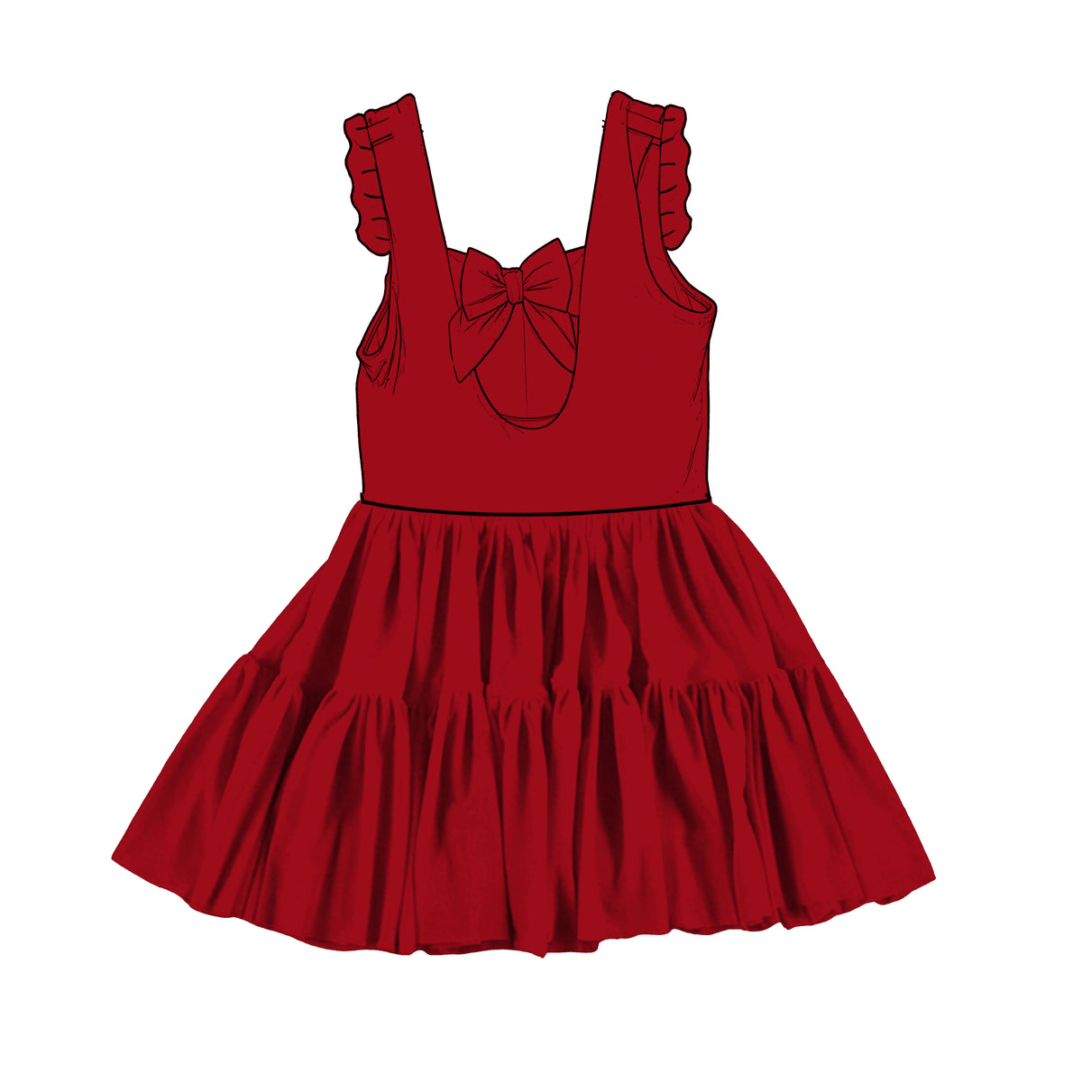 “Solid Christmas Burgundy” Tulle Twirlie  (pre-order)