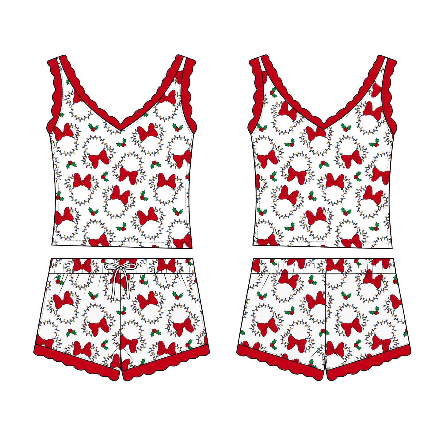 “Holly Jolly Magic” 
- 2 Pc Tank Sleepie Set (Pre-Order)