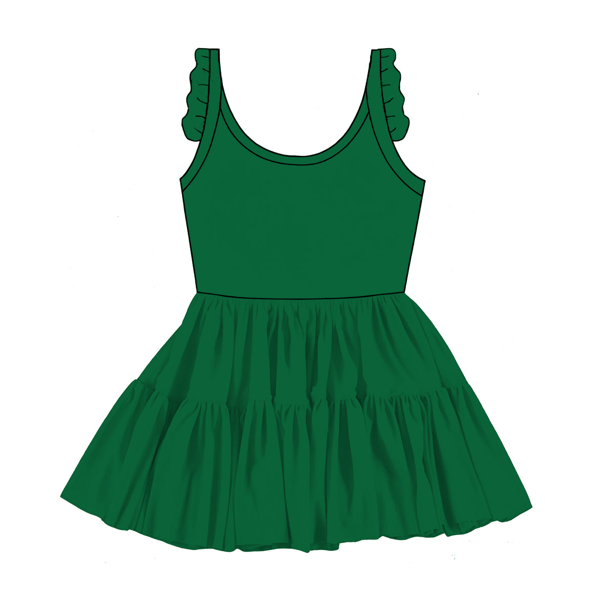 “Solid Evergreen” Tulle Twirlie  (pre-order)