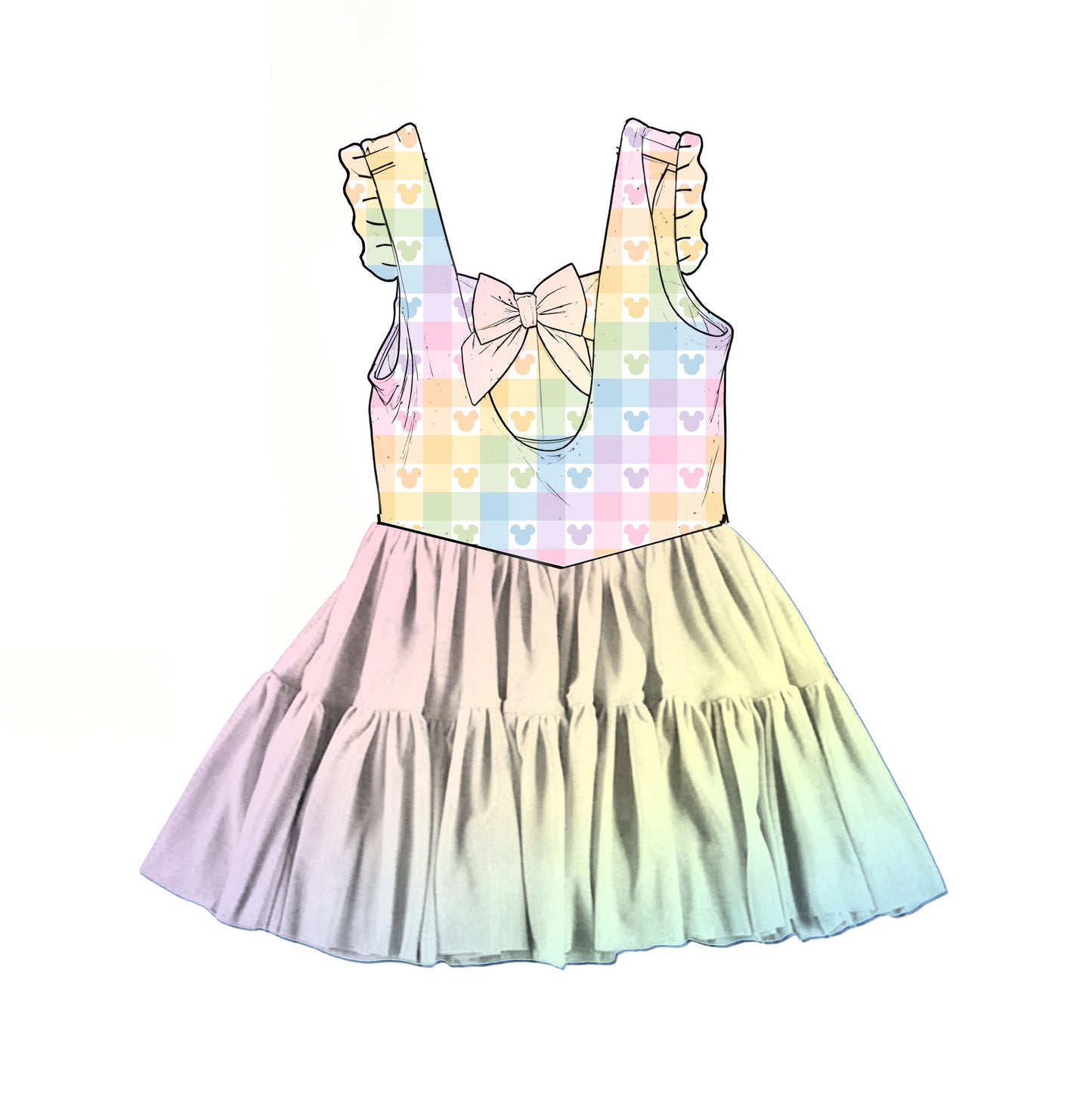 Rainbow Wishes & Disney Kisses" Tulle Twirlie (Pre-Order)