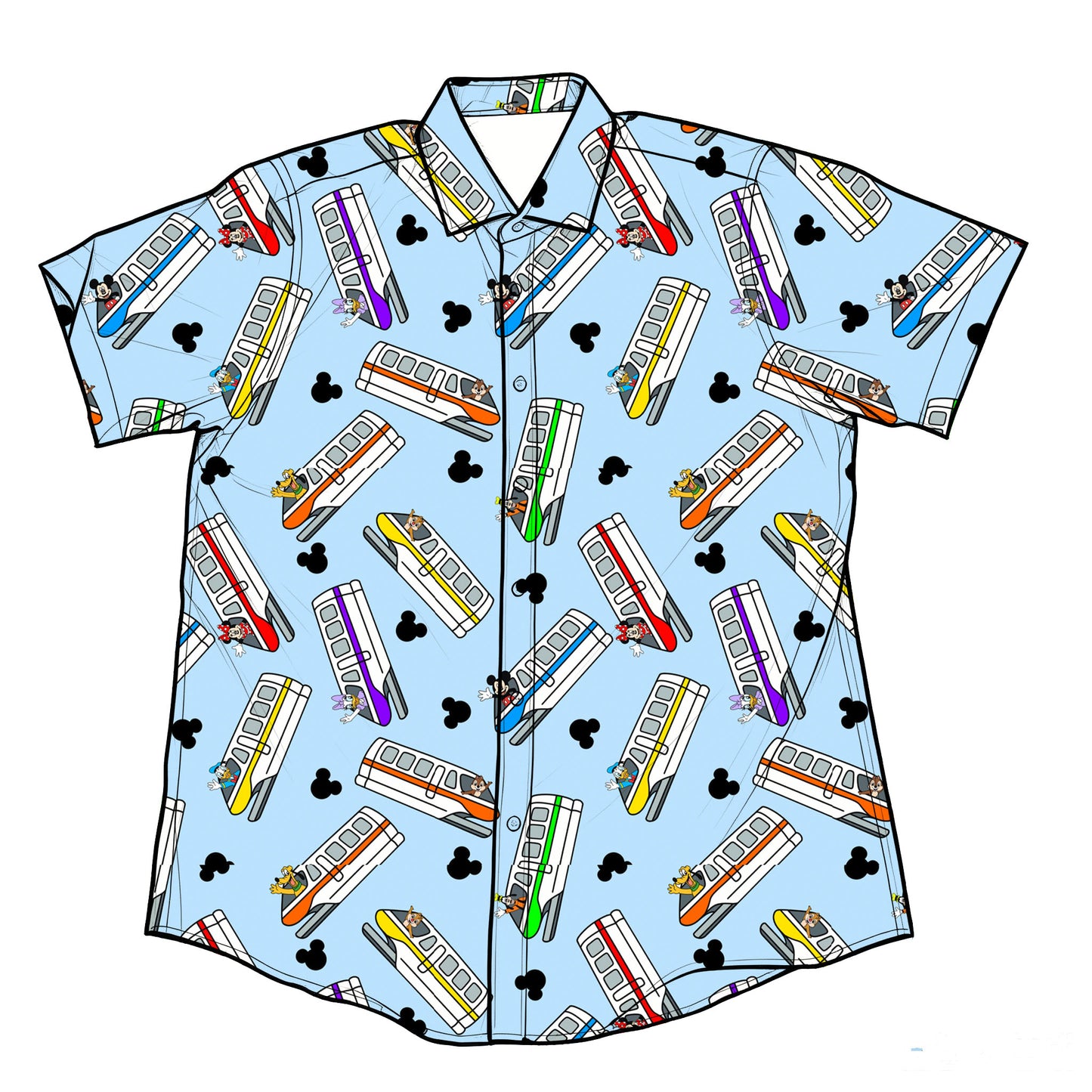 “Monorail Magic”Performance Button Down Dri-Fit shirt (Pre-Order)