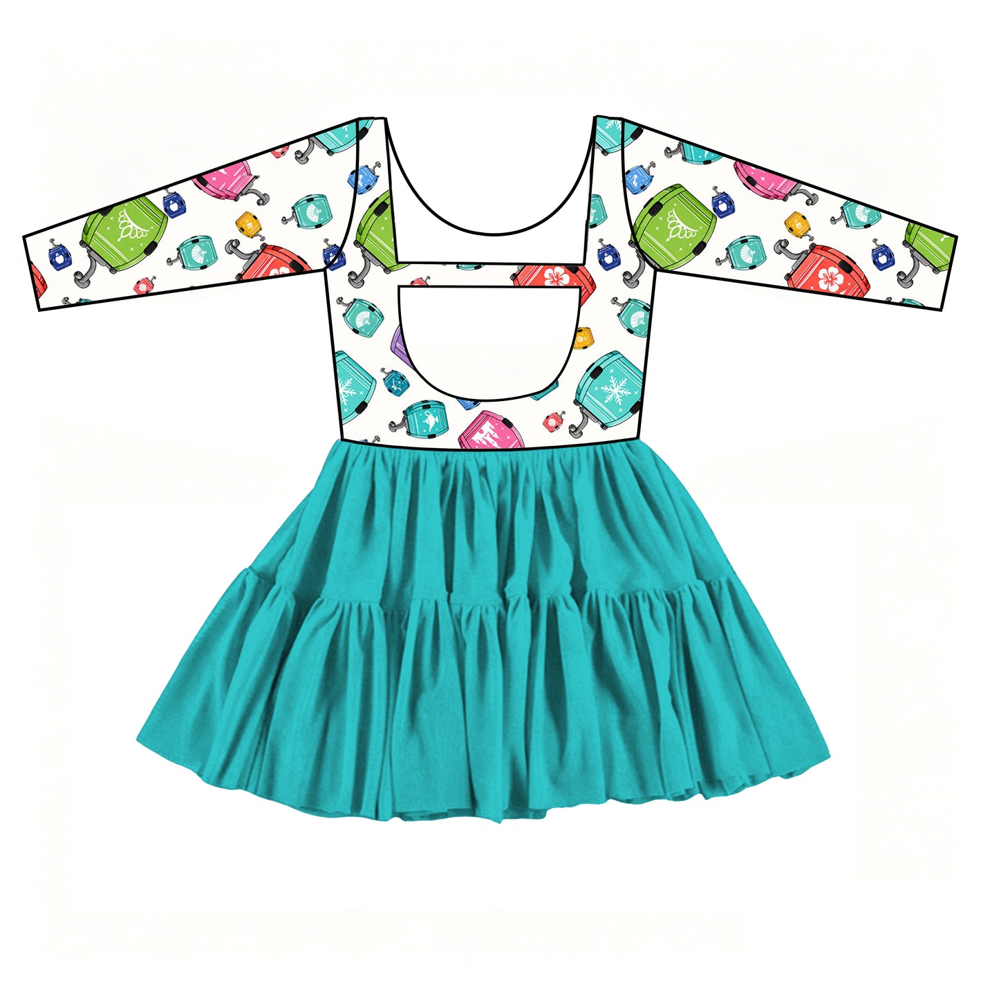“Princess Skyline Dreams" 
Long Sleeves Tulle Twirlie (Pre-Order)