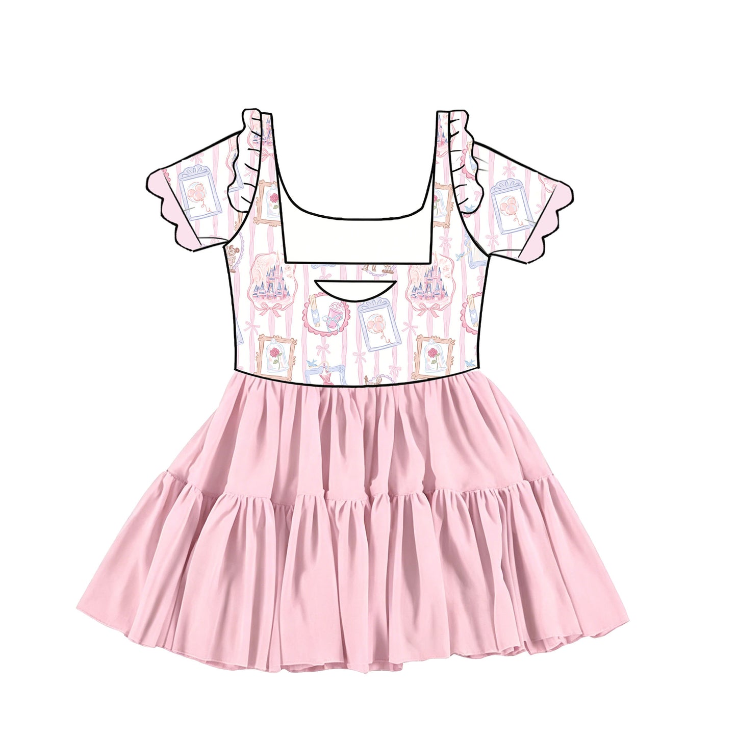 Coquette Castle Tulle Twirlie with Short Sleeves (Pre-Order)