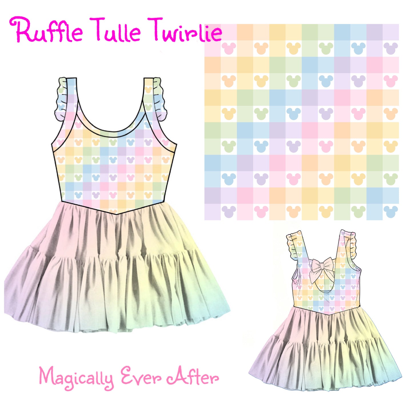 Rainbow Wishes & Disney Kisses" Tulle Twirlie (Pre-Order)