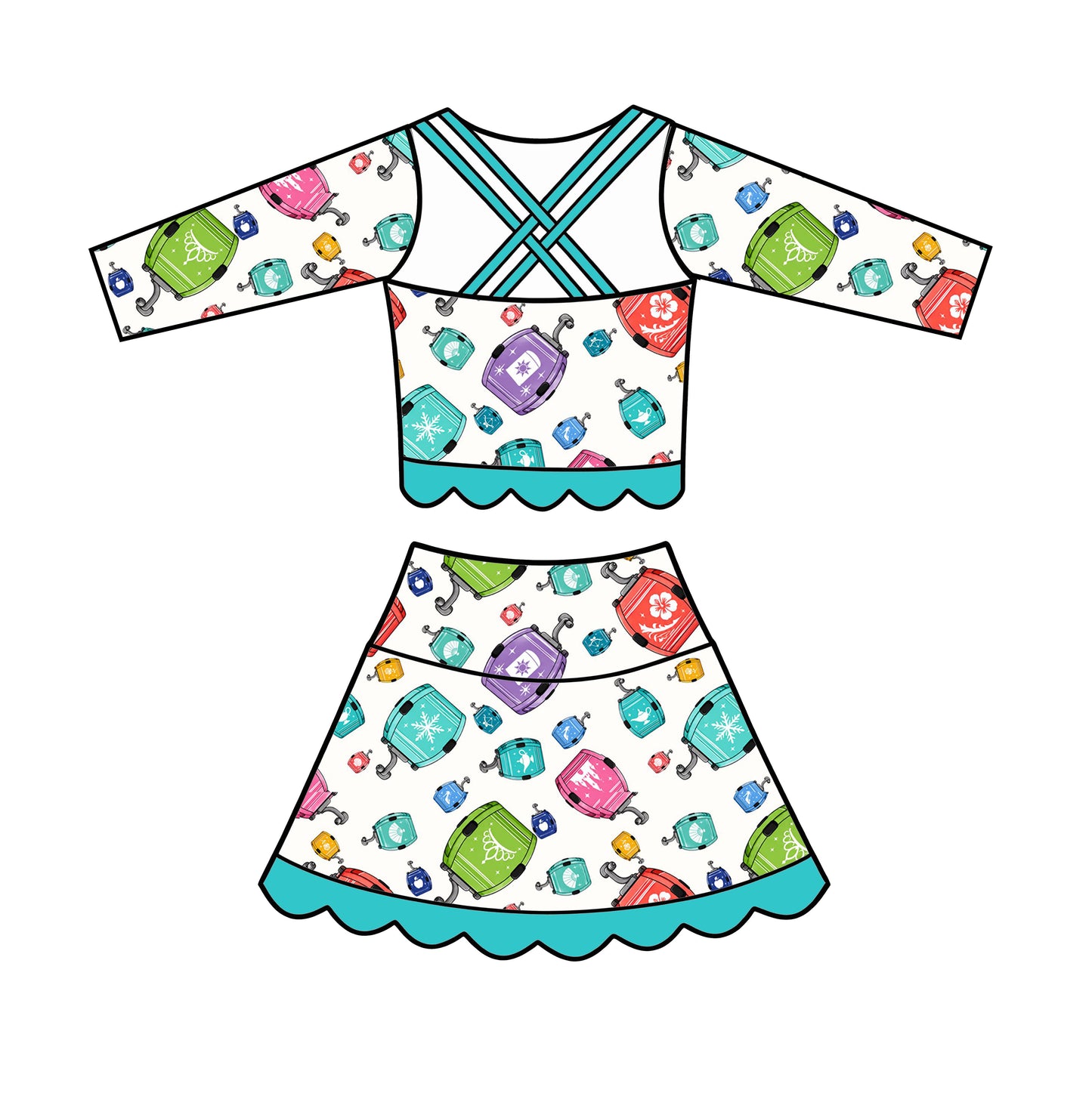 “Princess Skyline Dreams" 
Long Sleeve Tutu Set (Pre-Order)