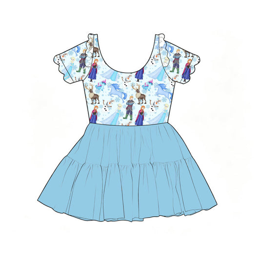 “Arendelle Adventures”  
Scalloped Short Sleeve Tulle Twirlie (Pre-Order)