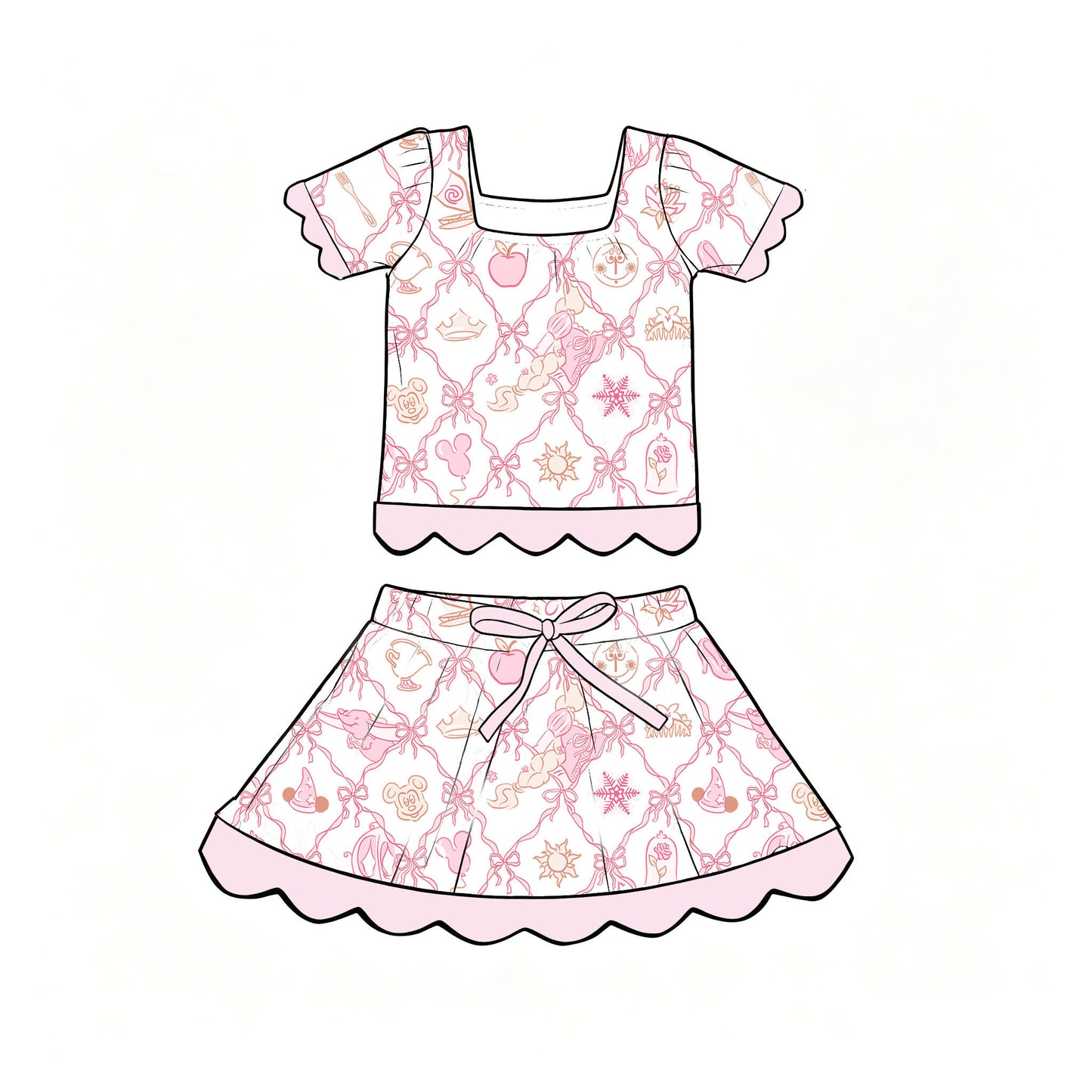 Happily Ever After Tutu Set with Short Sleeves    (Pre -Order)