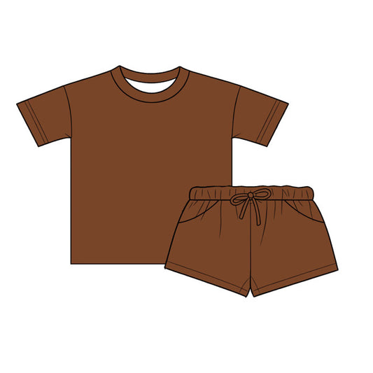 Solid BROWN  Family waffle sets - (Pre-order)