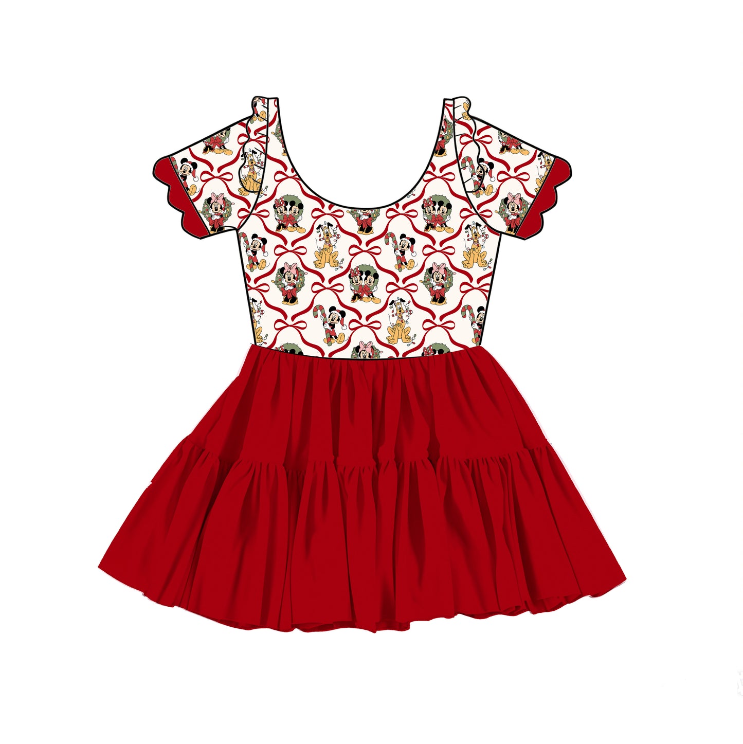 Wrapped In Magic Twirlie With Scalloped Short Sleeves (Pre-Order)