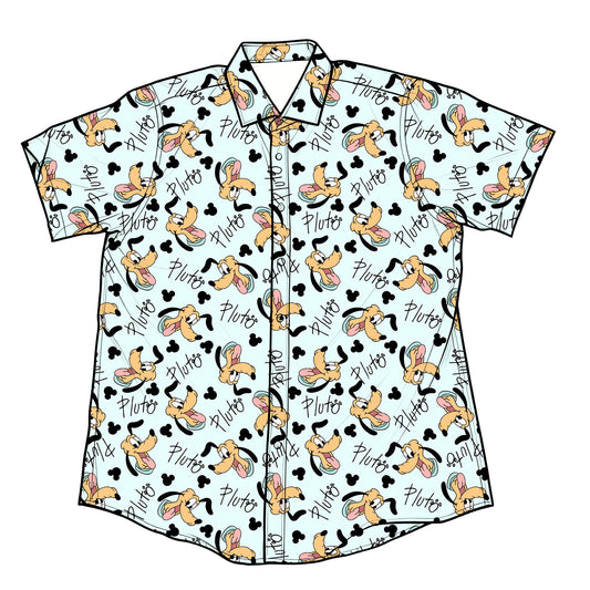 “Pawsitively Pluto 🐾” 
Performance Button Down Dri-Fit shirt  (Pre-Order)