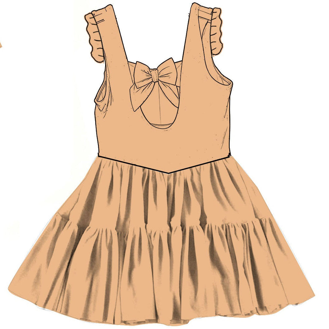 Solid Sandcastle Twirlie Dress  (Pre-Order)