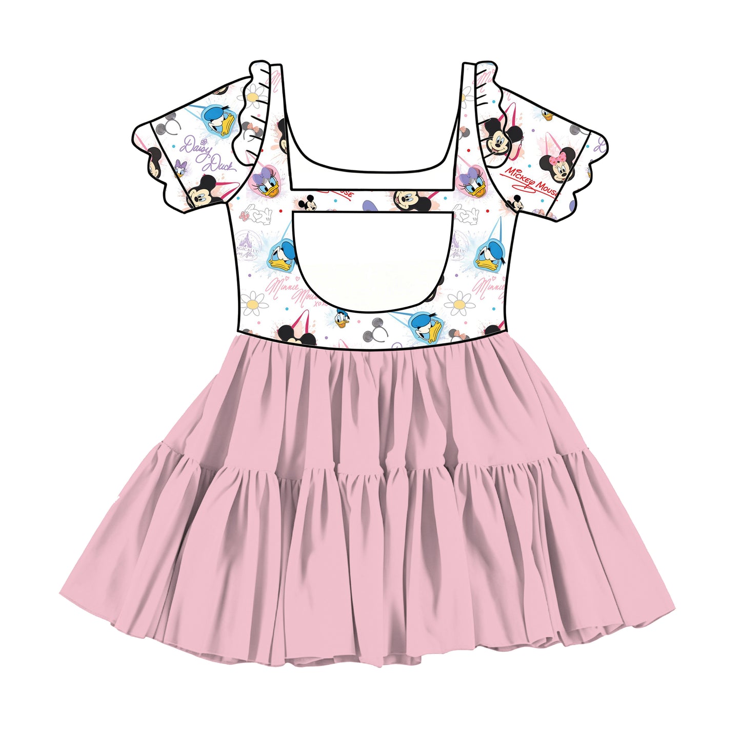 “Sensational  Sig’s” 
Scalloped Short Sleeve Tulle Twirlie (Pre-Order)