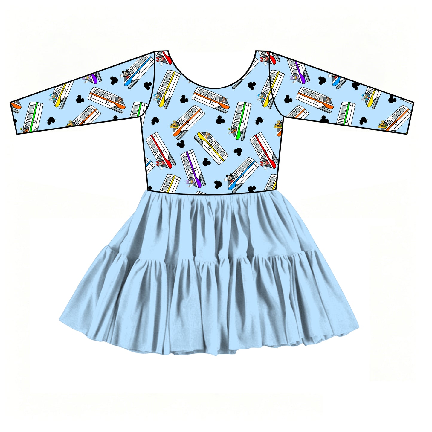 “Monorail Magic” 
Long Sleeves Tulle Twirlie (Pre-Order)