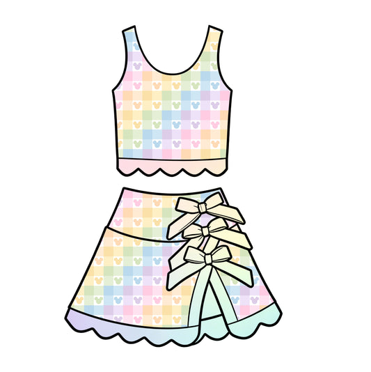 Rainbow Wishes & Disney Kisses Tutu Set  (Pre-Order)