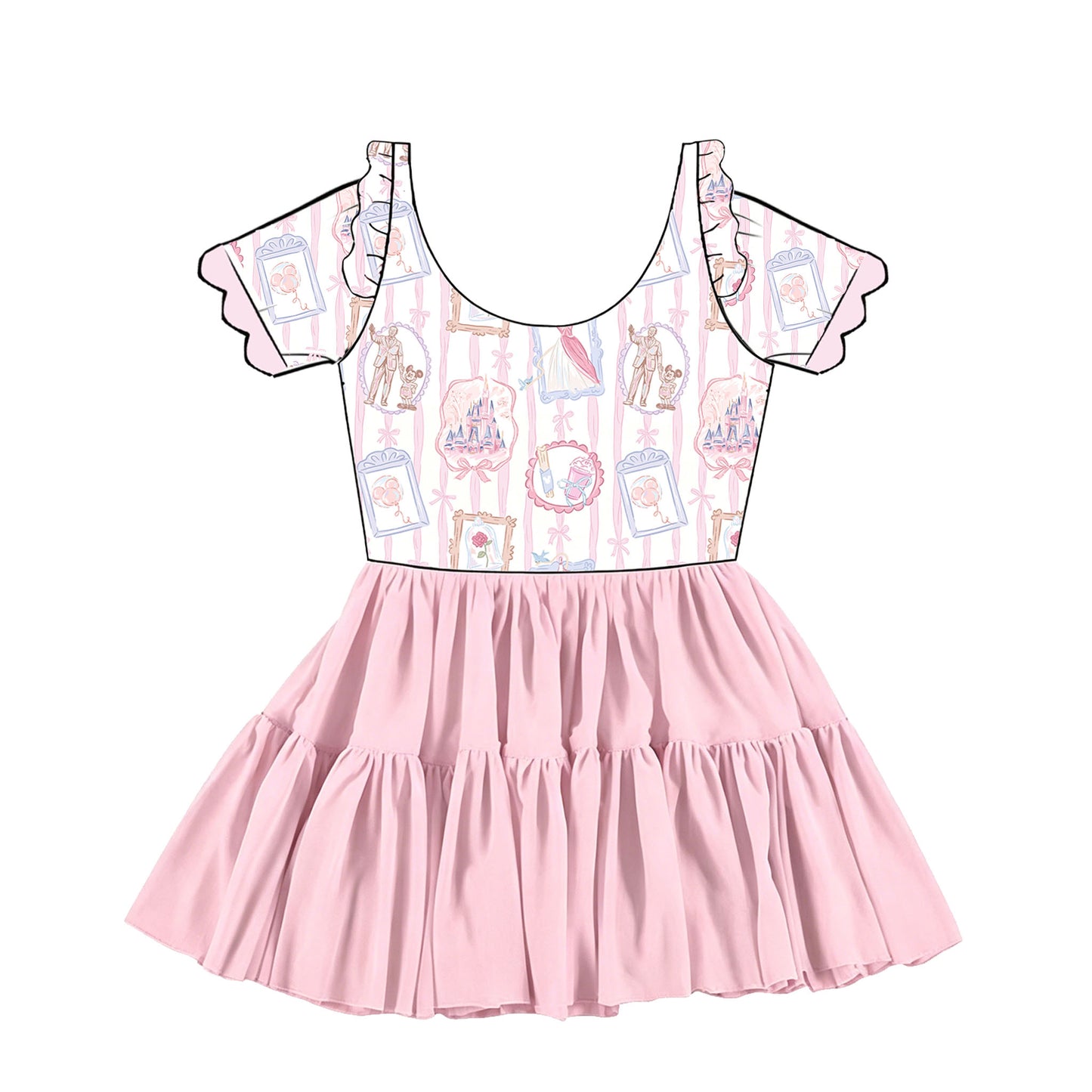 Coquette Castle Tulle Twirlie with Short Sleeves (Pre-Order)