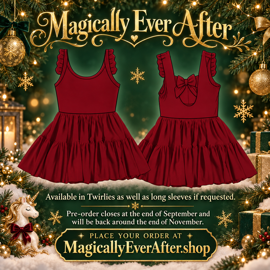 “Solid Christmas Burgundy” Tulle Twirlie  (pre-order)