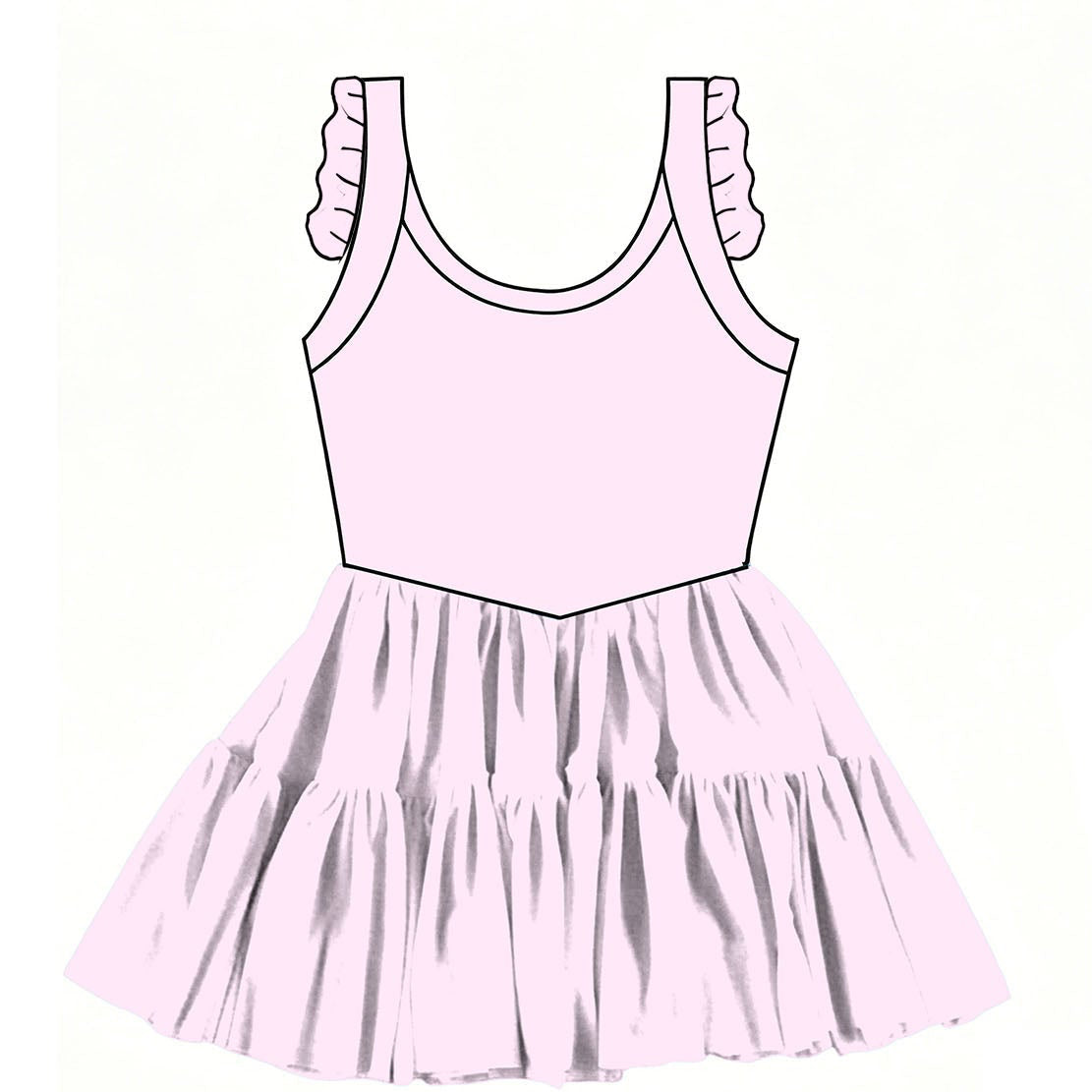 Solid Strawberry Matcha Twirlie Dress  (Pre-Order)