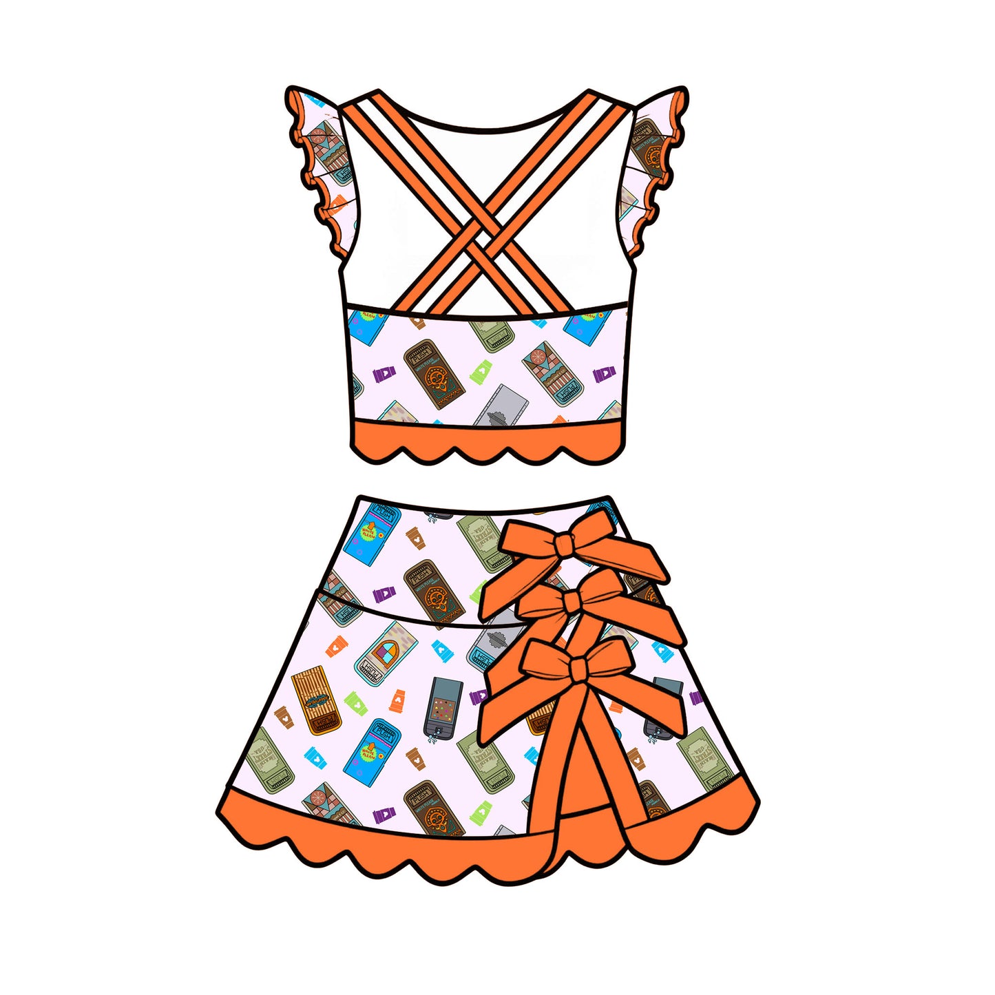 “Bin There, Snacked On That” Ruffle Tutu Set  (Pre-Order)