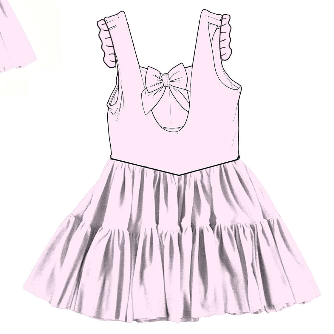 Solid Strawberry Matcha Twirlie Dress  (Pre-Order)