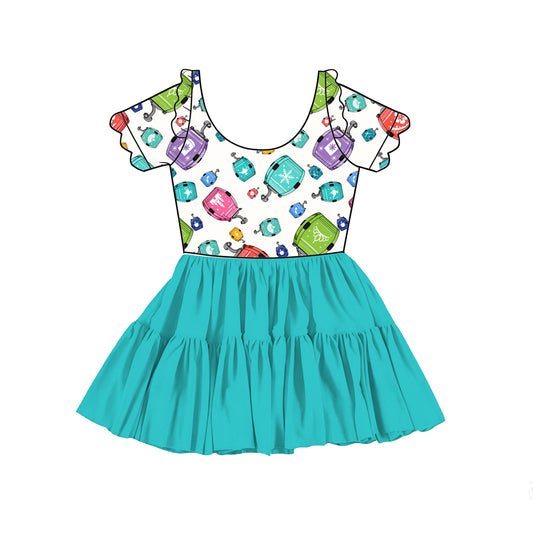 “Princess Skyline Dreams" 
Scalloped Short Sleeve Tulle Twirlie (Pre-Order)