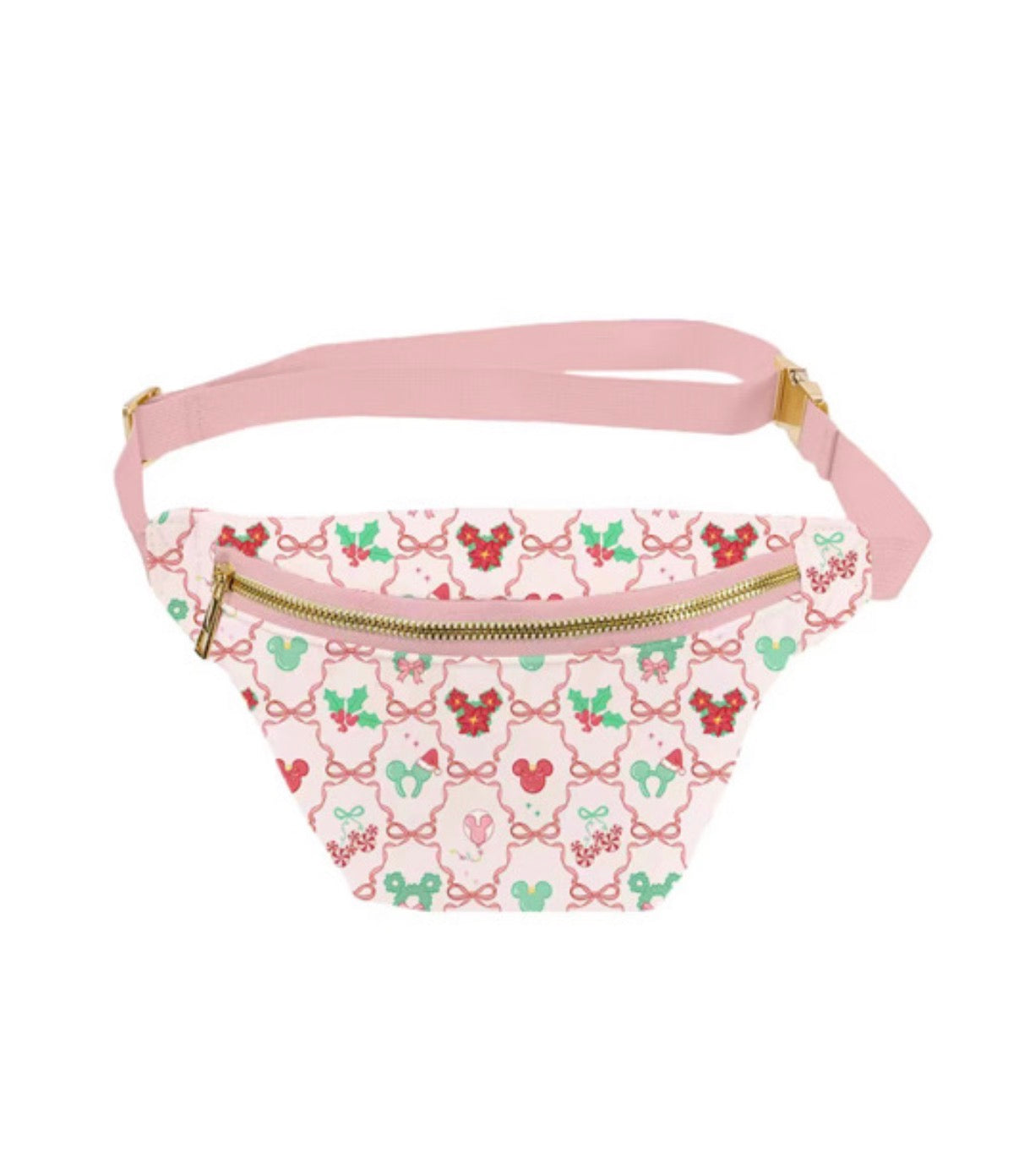 “Bows, Candy Canes & Mistletoe OH MY!”     Custom Fanny Bag (Pre-order)