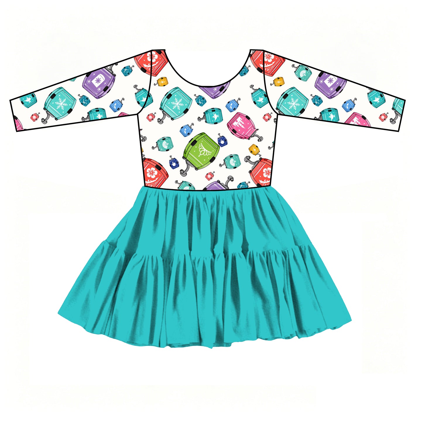 “Princess Skyline Dreams" 
Long Sleeves Tulle Twirlie (Pre-Order)