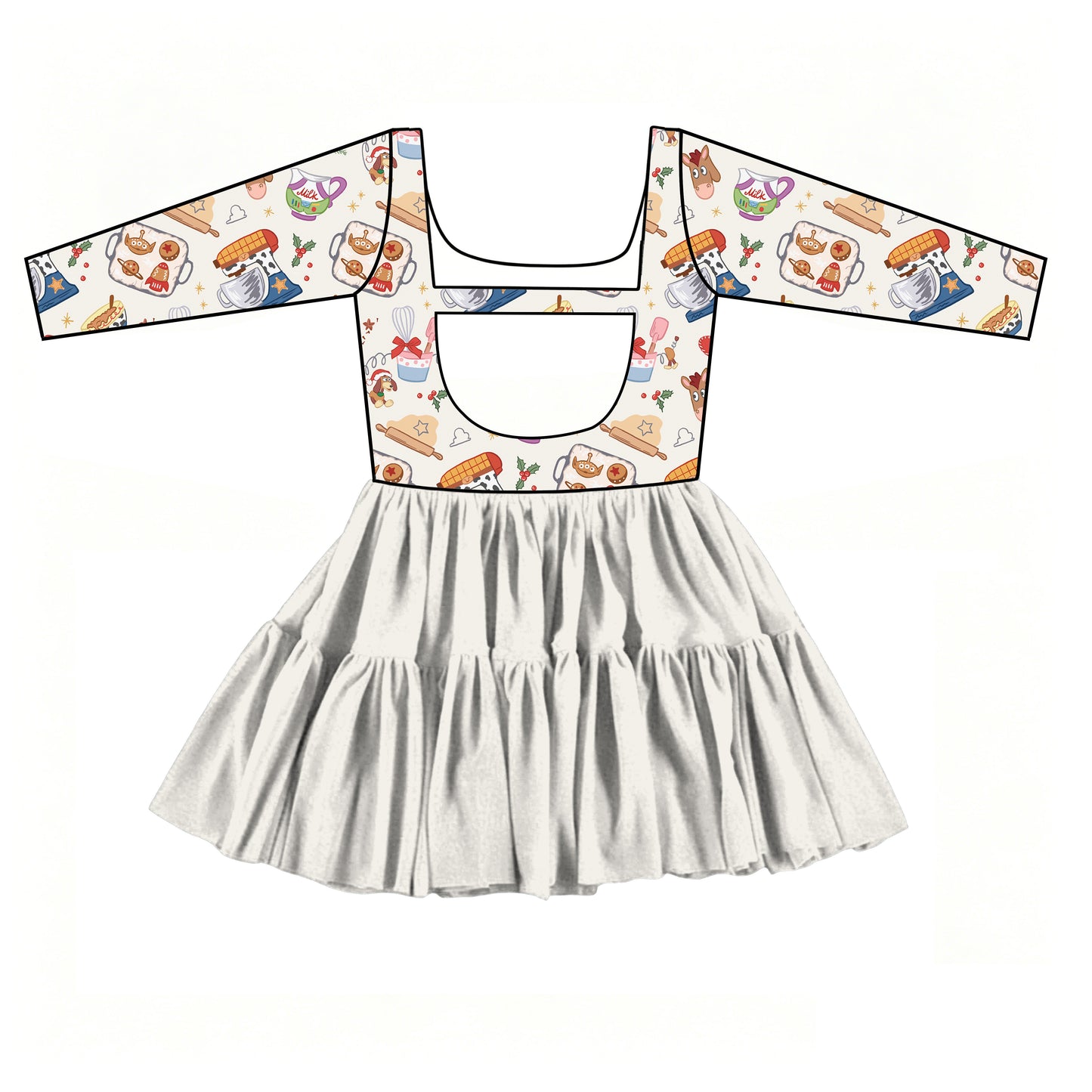 “Around The World and Beyond” Long Sleeves Tulle Twirlie (Pre-Order)
