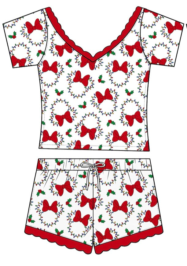 NEW “Holly Jolly Magic”  -   2 Pc NEW Short Sleeve  Sleepie Set (Pre-Order)